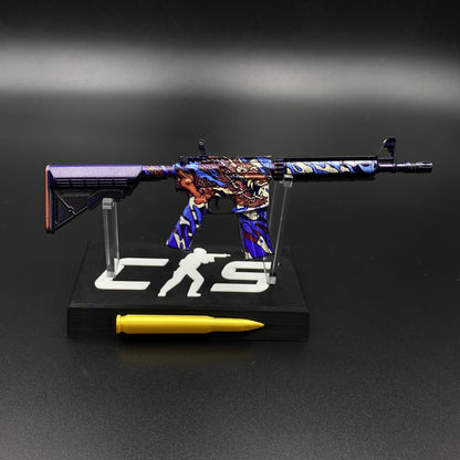 CS Game Skin M4A4 Dragon King Mini Metal Game Replica For Collection