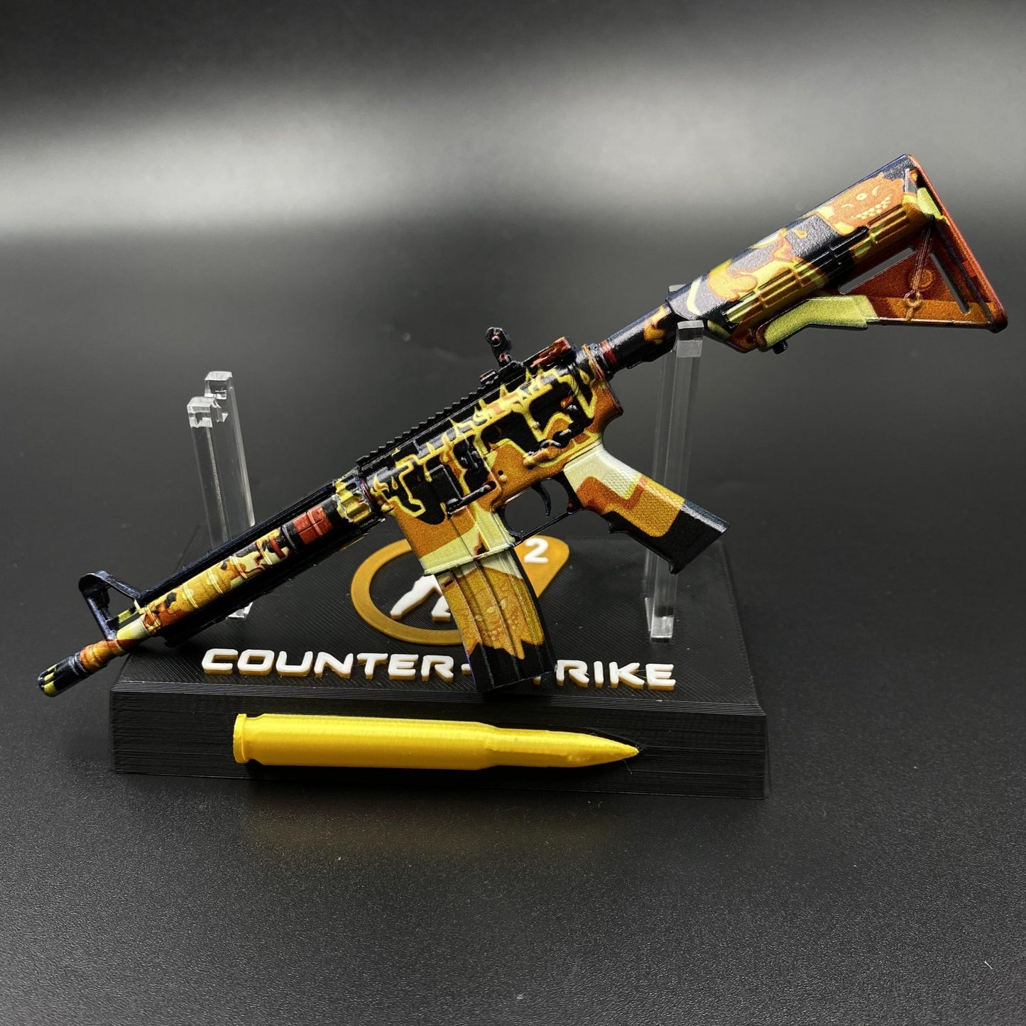 CS Game Skin M4A4 Hellfire Mini Metal Game Replica For Collection