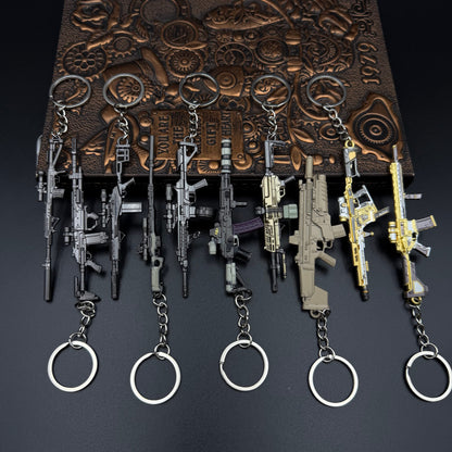 Mini Metal Gun Props Keychain - Gaming Weapon Backpack Pendant