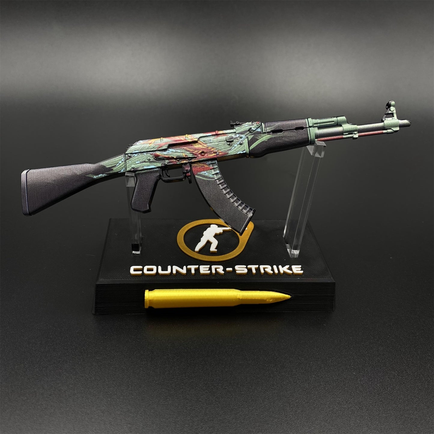 CS2 Game Peripheral - Tiny Gun AK47 Aquamarine Revenge Metal Replica Game Prop Collectible