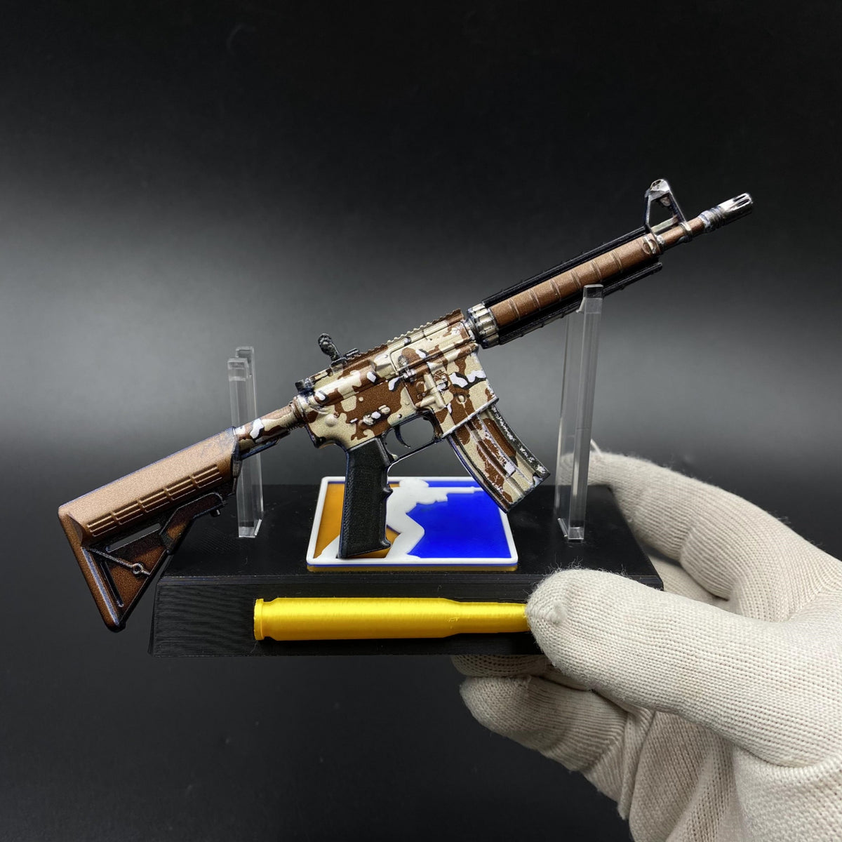 CS Game Skin M4A4 Desert Storm Mini Metal Game Replica For Collection