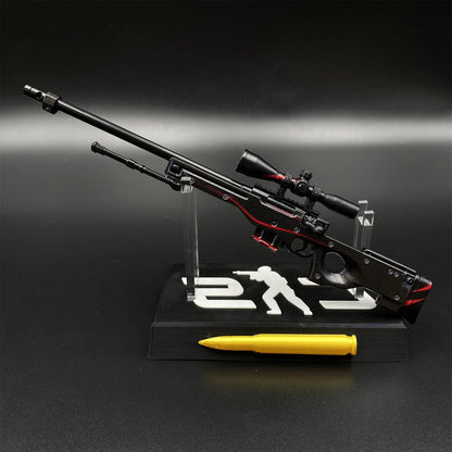 Hot Game CS2 Red Line AWP Metal Replica Game Prop Collectible