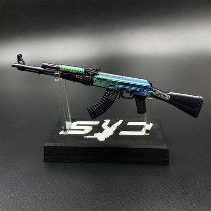 Metal AK47 Ice Coaled Miniature CSGO Fan Art For Collection