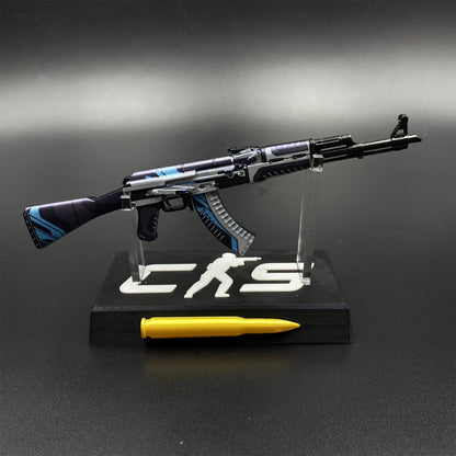 Hot Game CS2 AK-47 Vulcan Skin Tiny Gun Metal Replica Game Prop Collectible