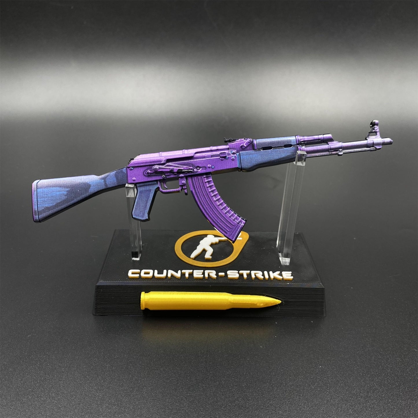 Hot Game CS2 Tiny Gun AK47 Midnight Laminate Metal Replica Game Prop Collectible