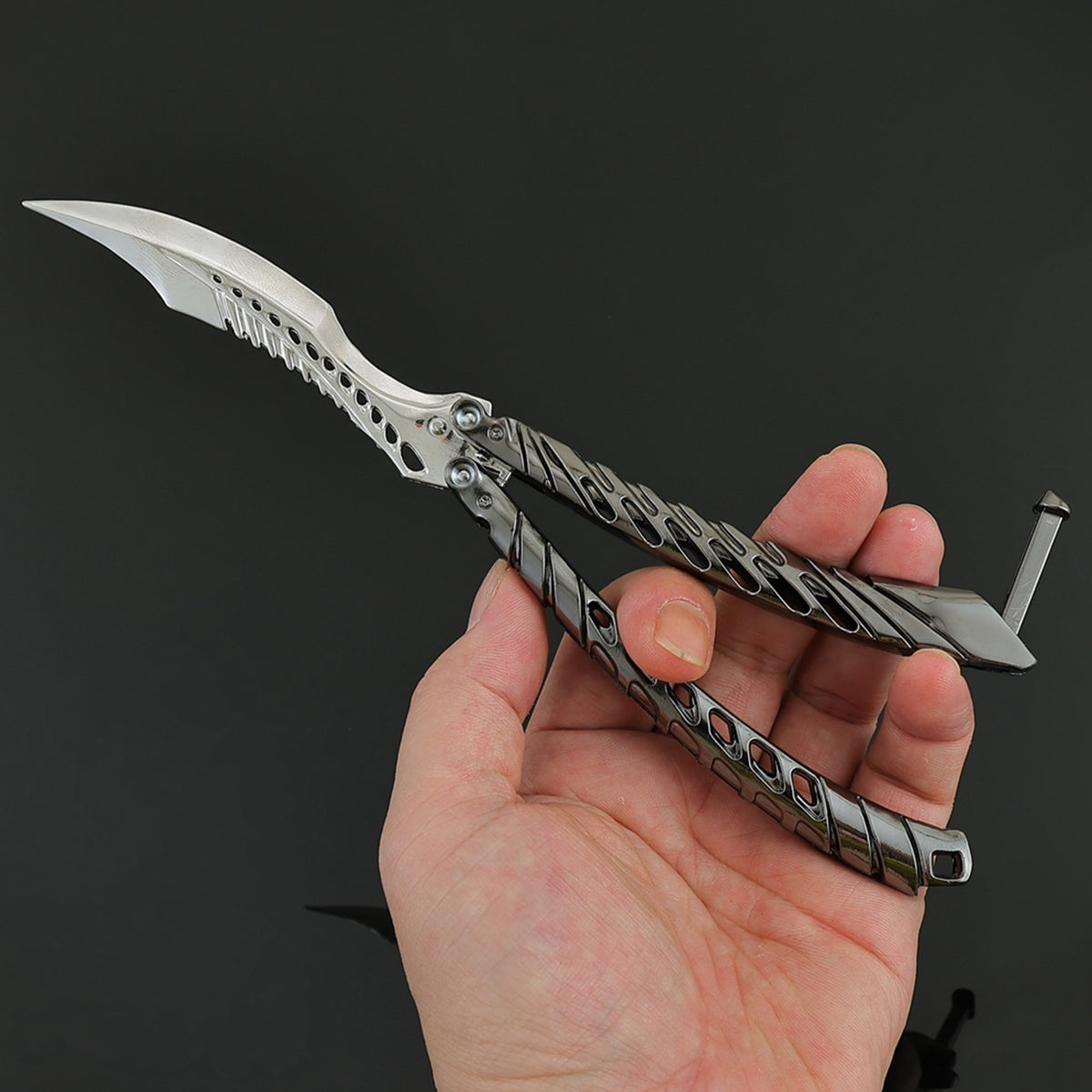 Deep Space Skeleton Balisong Replica Arena Breakout Game Prop