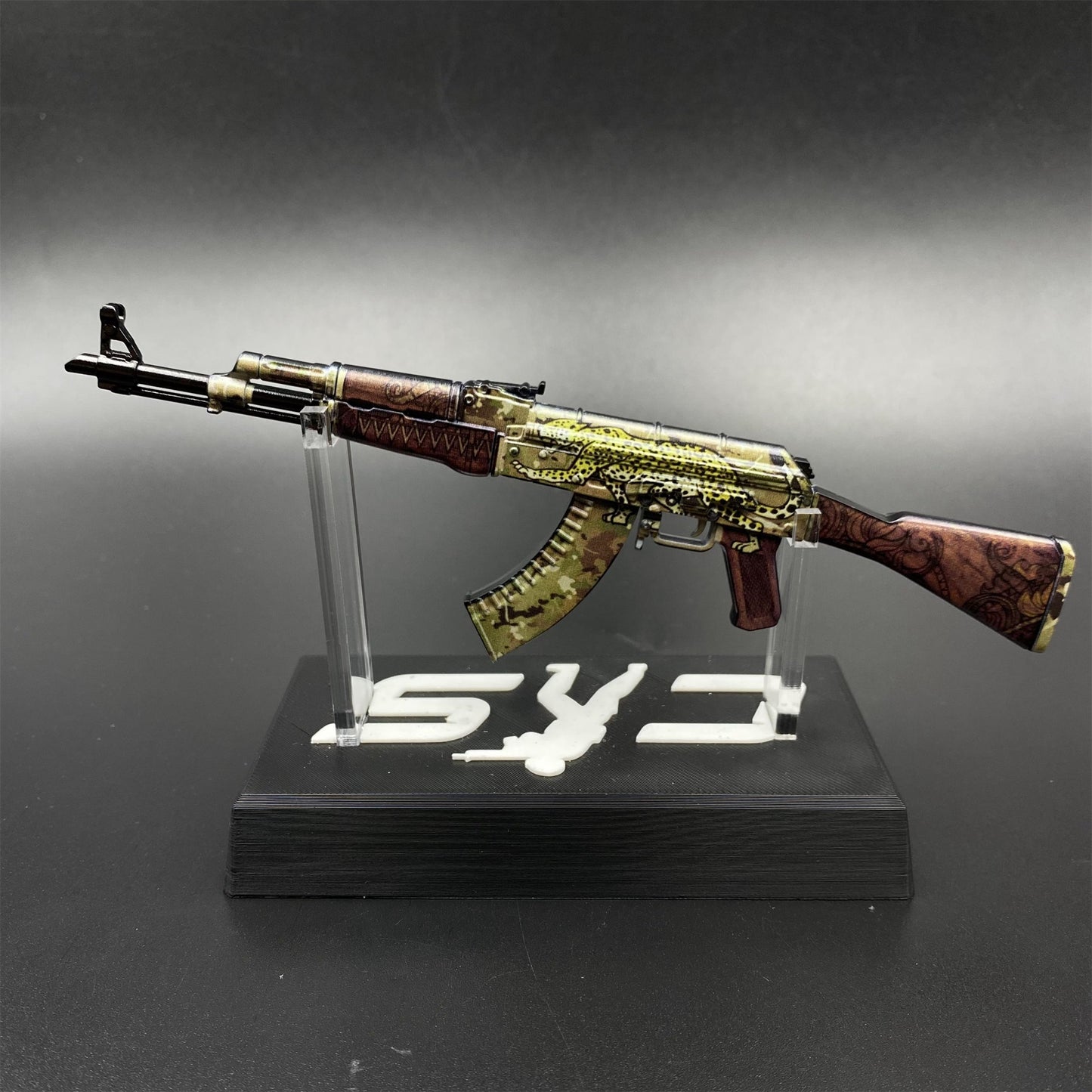 CS2 Game Peripheral - Tiny Gun AK47 Panthera Onca Metal Replica Game Prop Collectible