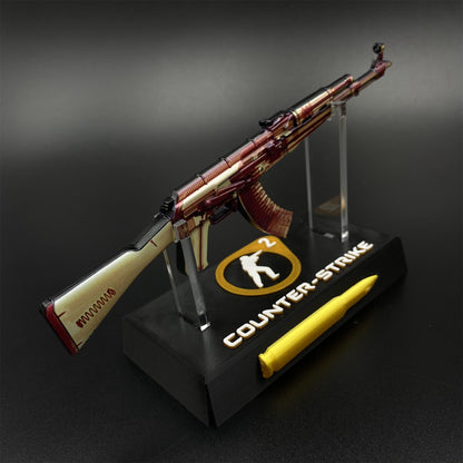 Hot Game CS2 AK47 X-Ray Skin Mini Metal Replica Game Prop Collectible