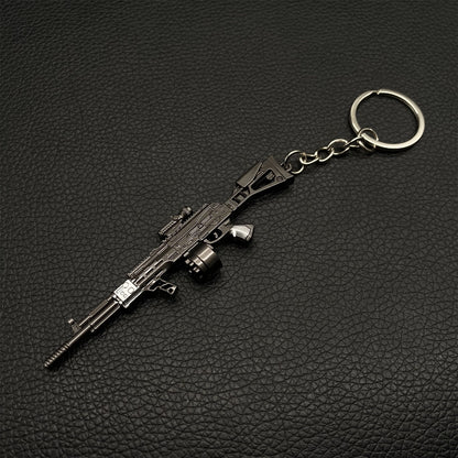 Tiny AEK-12 Assault Rifle Metal Gun Keychain