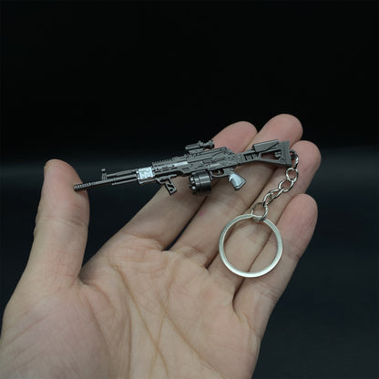 Tiny AEK-12 Assault Rifle Metal Gun Keychain