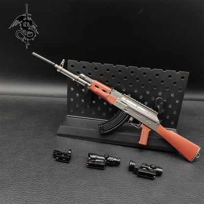 AK47 Small Metal Replica Kalashnikov Assault Rifle Miniature 