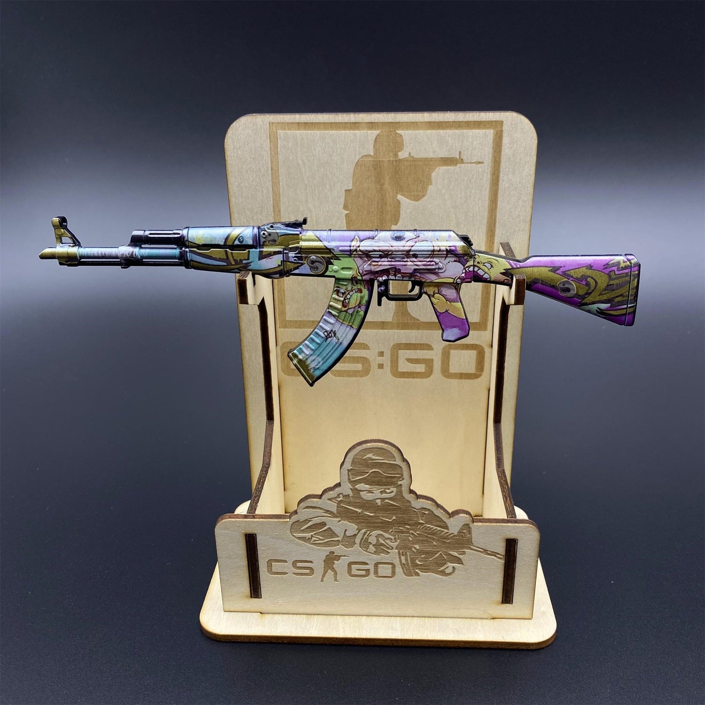 Metal Tiny CS2 Hot Skin B the Monster AK47 Gun Miniature For Collection