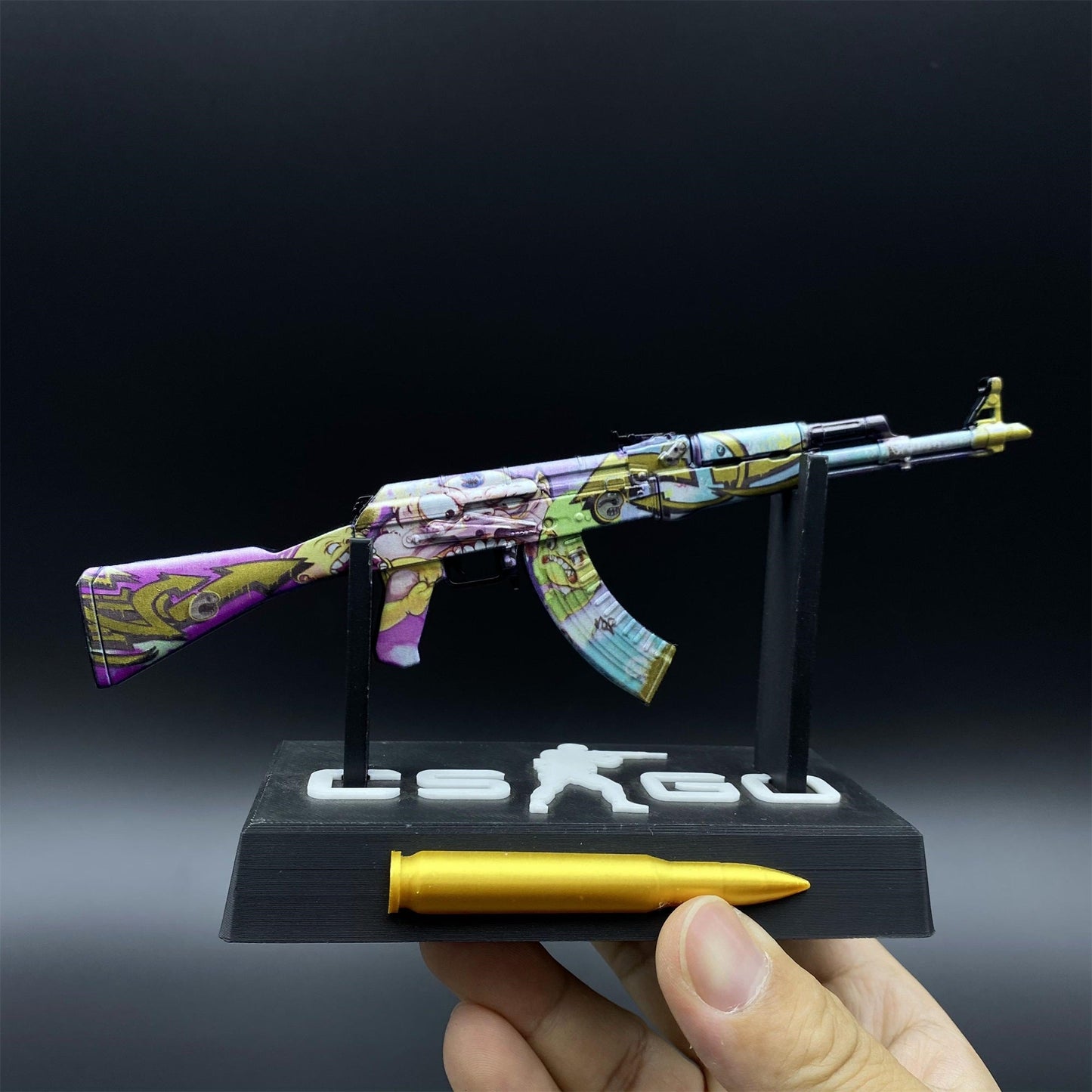 Metal Tiny CS2 Hot Skin B the Monster AK47 Gun Miniature For Collection
