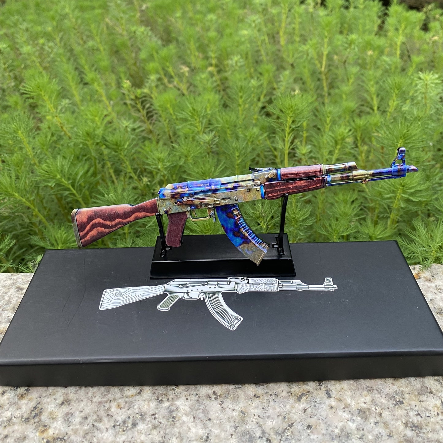 AK47 Case Hardened Metal Miniature