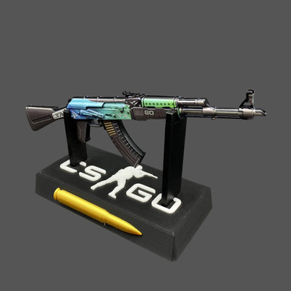 Metal AK47 Ice Coaled Miniature CSGO Fan Art For Collection