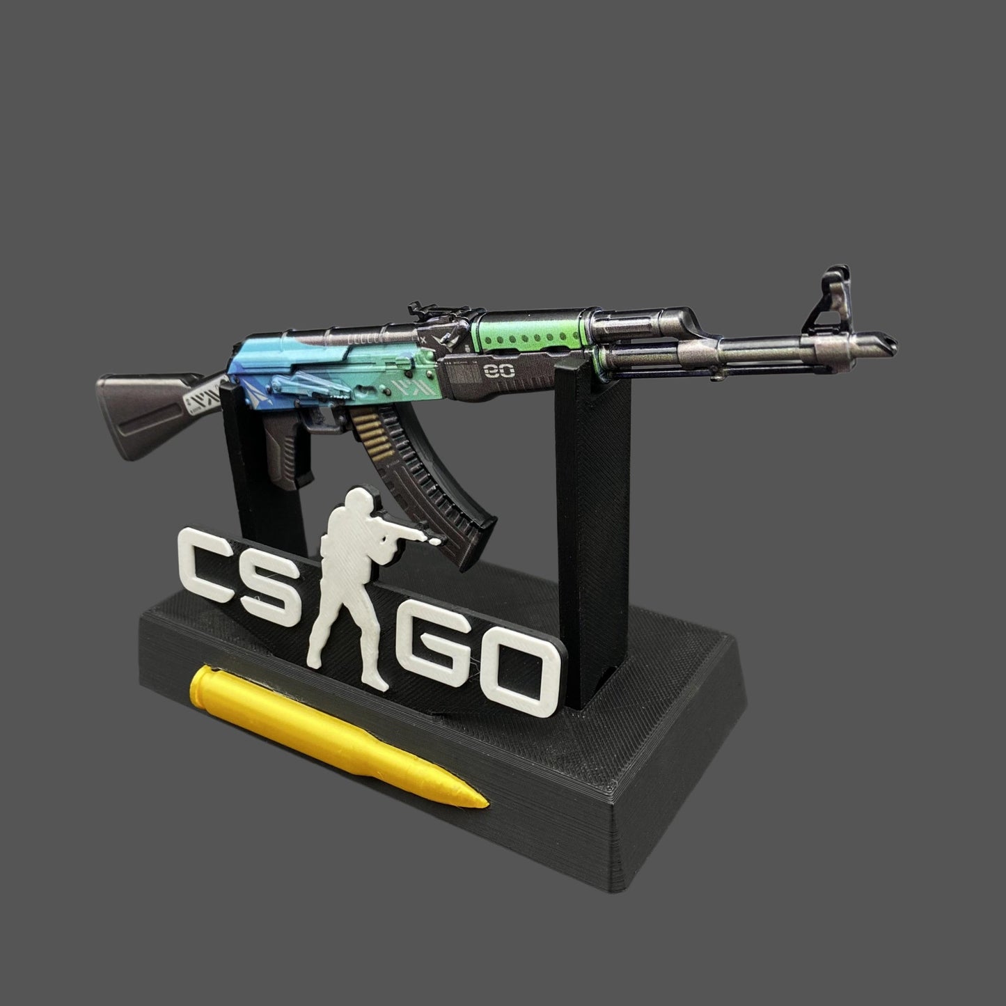 Metal AK47 Ice Coaled Miniature CSGO Fan Art For Collection