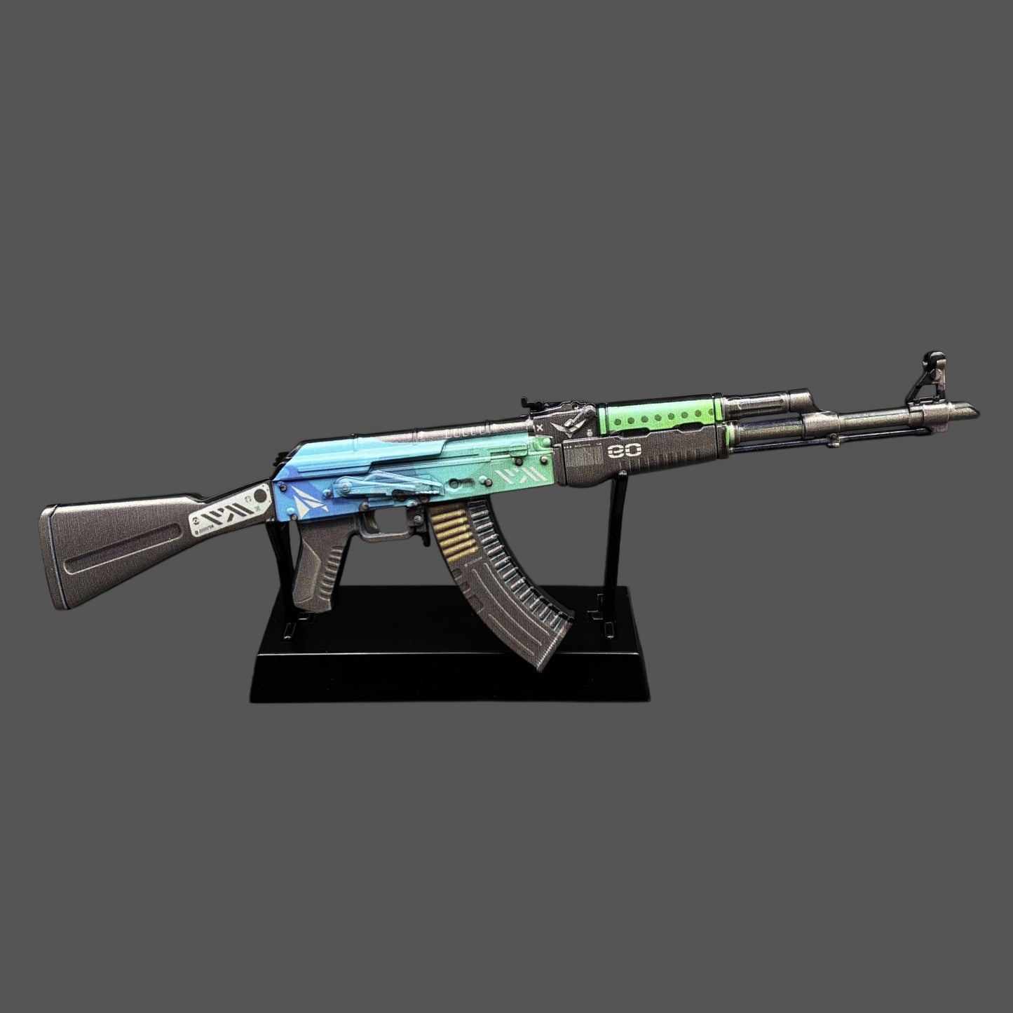 Metal AK47 Ice Coaled Miniature CSGO Fan Art For Collection