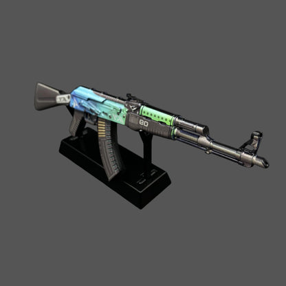 Metal AK47 Ice Coaled Miniature CSGO Fan Art For Collection