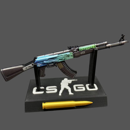 Metal AK47 Ice Coaled Miniature CSGO Fan Art For Collection