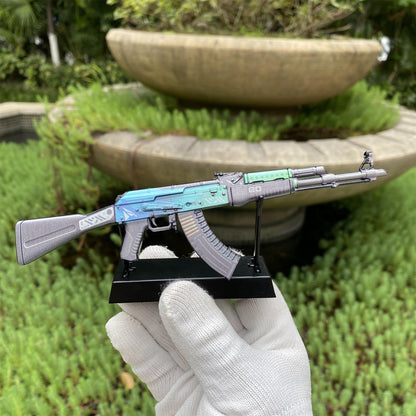 Metal AK47 Ice Coaled Miniature CSGO Fan Art For Collection