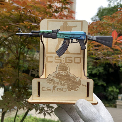 Metal AK47 Ice Coaled Miniature CSGO Fan Art For Collection