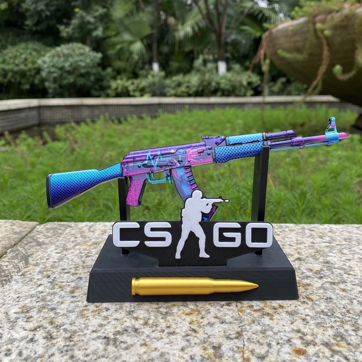 Neon Rider Skin Metal AK-47 Mini Gun Model
