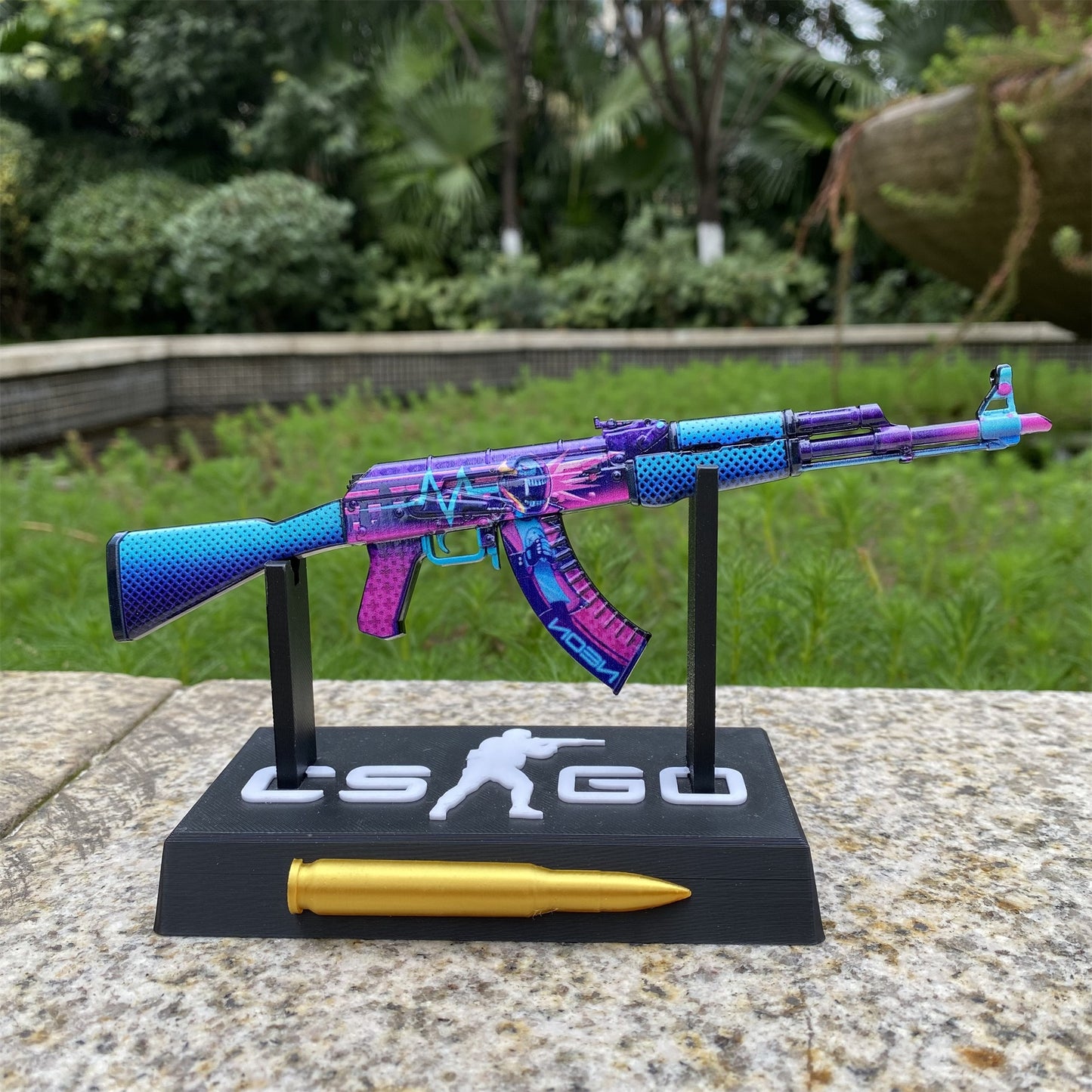Neon Rider Skin Metal AK-47 Mini Gun Model