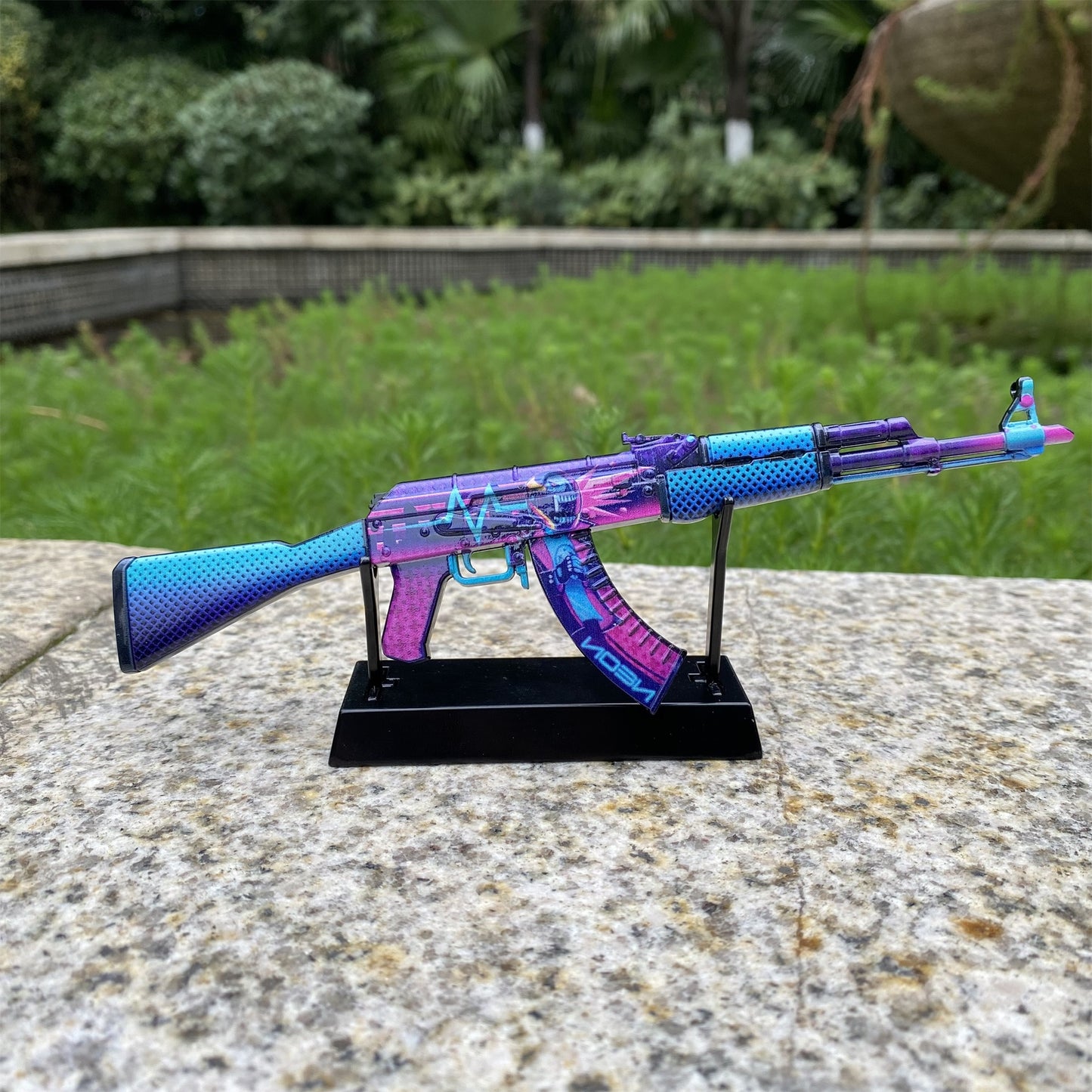 Neon Rider Skin Metal AK-47 Mini Gun Model