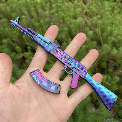 Neon Rider Skin Metal AK-47 Mini Gun Model