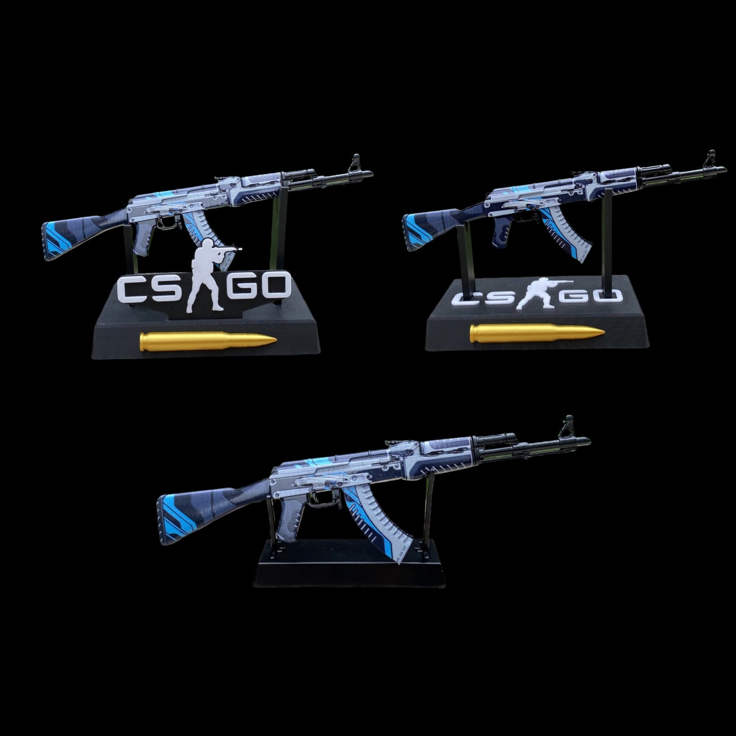 GO Game Metal AK-47 Vulcan Skin Tiny Gun Replica