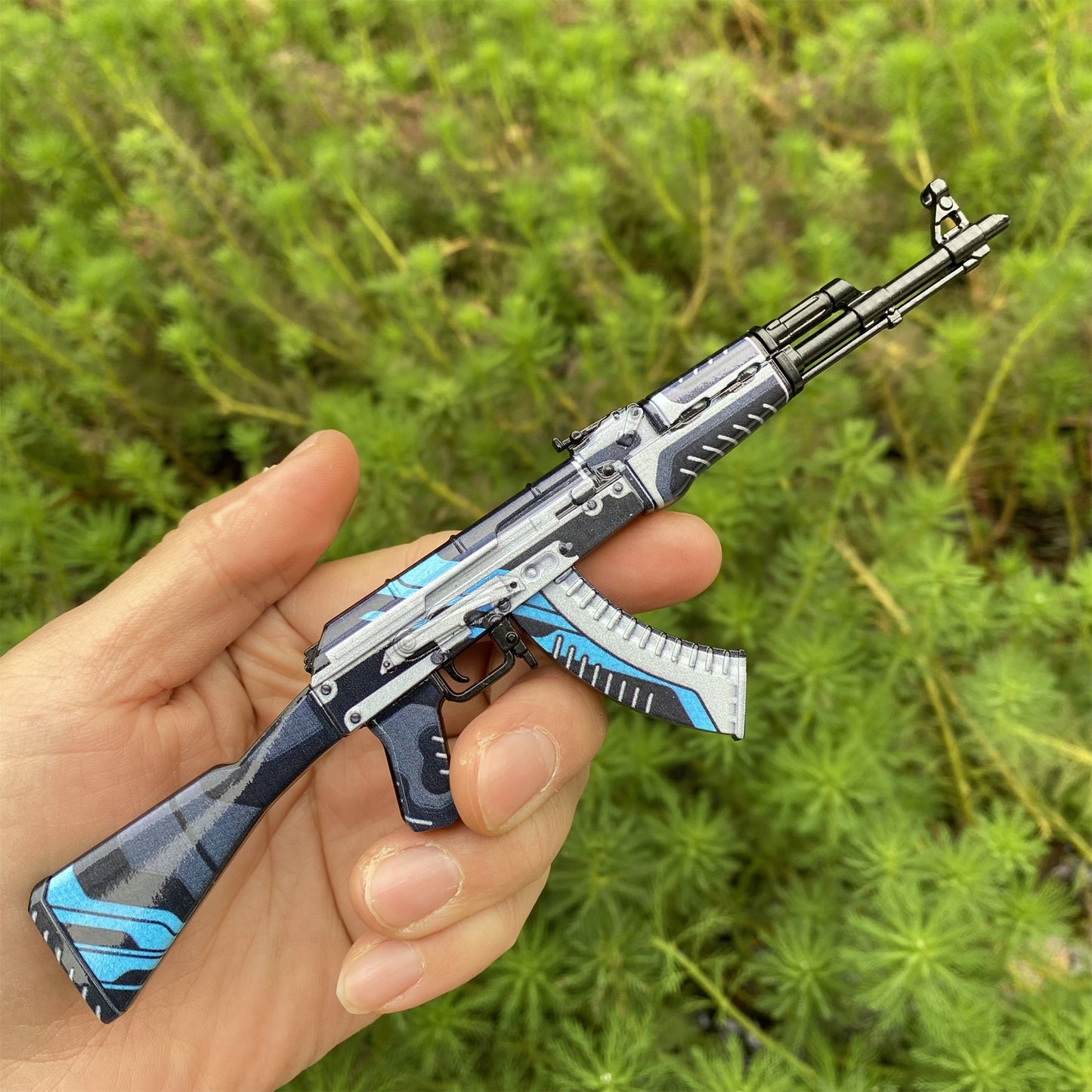GO Game Metal AK-47 Vulcan Skin Tiny Gun Replica