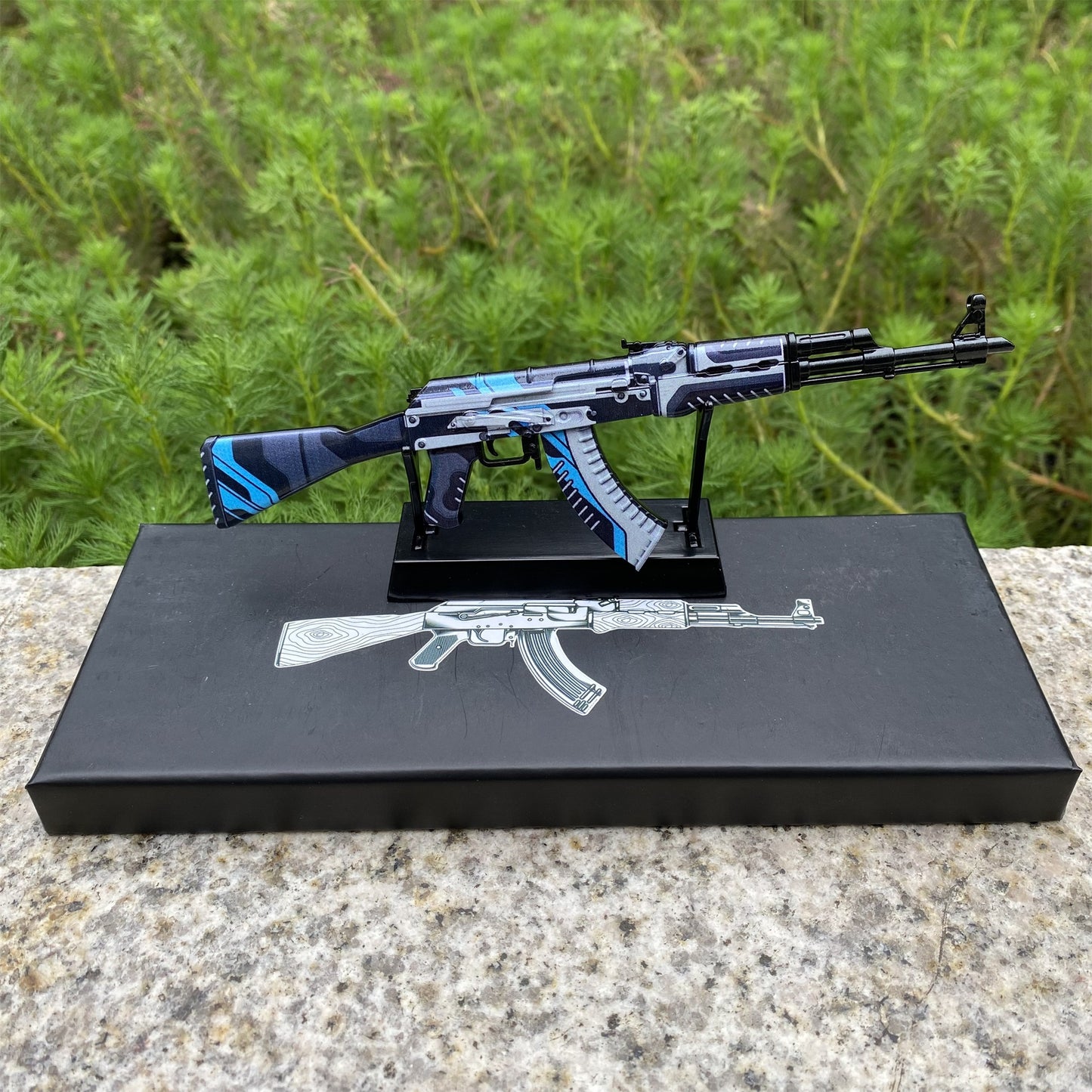 GO Game Metal AK-47 Vulcan Skin Tiny Gun Replica