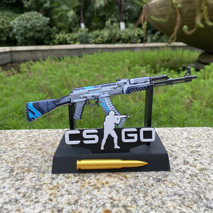 GO Game Metal AK-47 Vulcan Skin Tiny Gun Replica