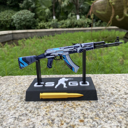GO Game Metal AK-47 Vulcan Skin Tiny Gun Replica