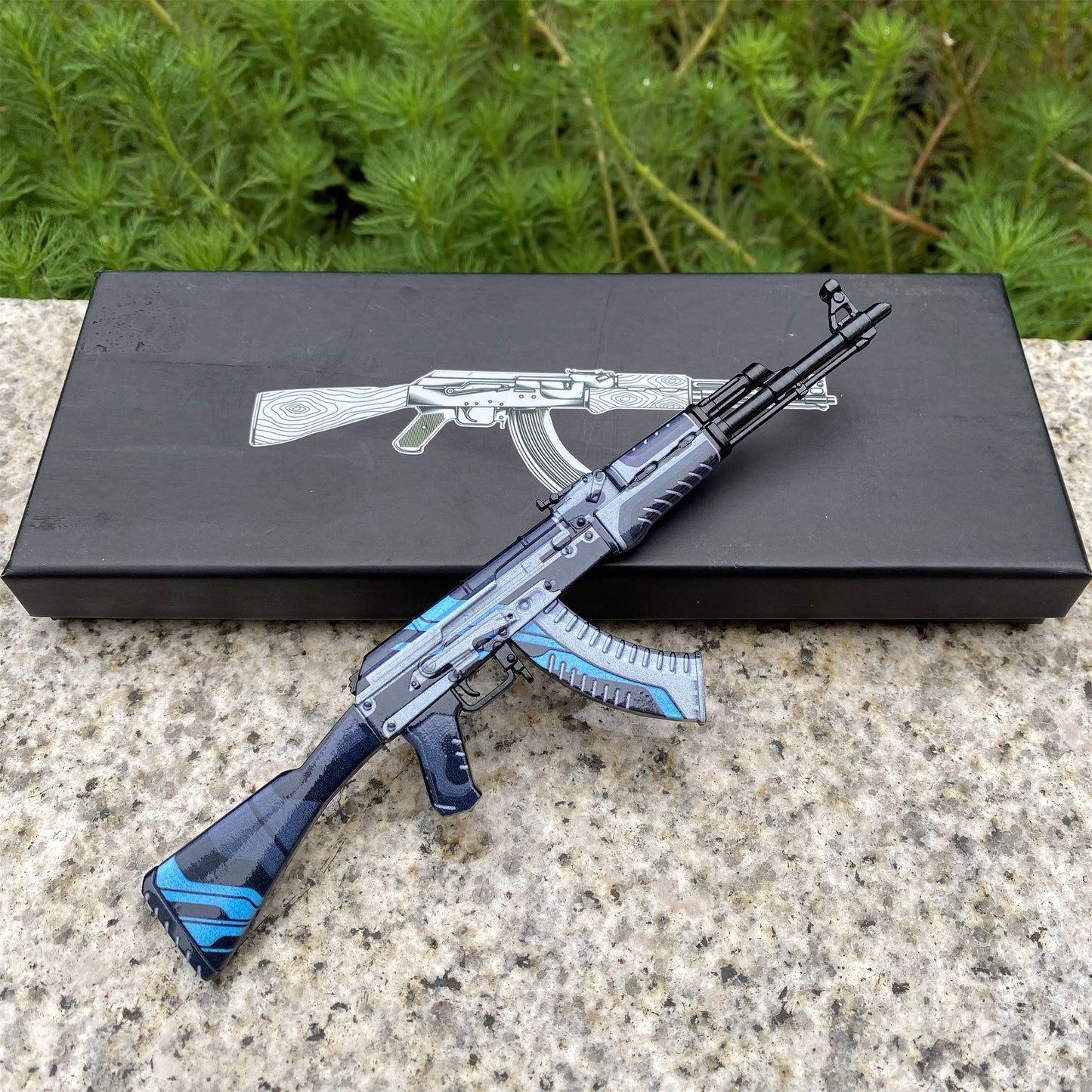 GO Game Metal AK-47 Vulcan Skin Tiny Gun Replica