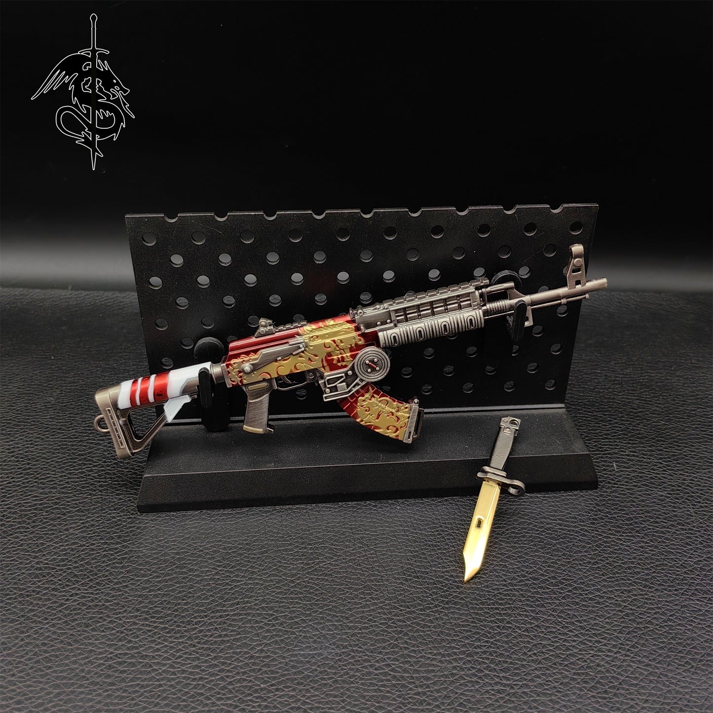 AK47 Metal Miniature With Knife AK47 Figure Weapon