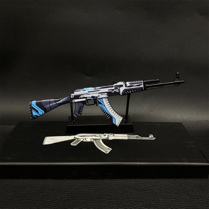 AK-47 Neon Rider Case Hardened And Vulcan Skin Gun Model  3 In 1 Pack