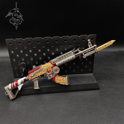 AK47 Metal Miniature With Knife AK47 Figure Weapon