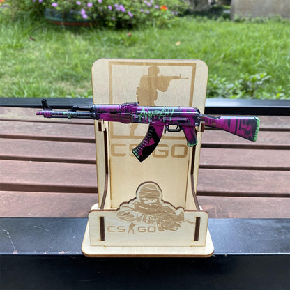 Tiny CS2 AK47 Neon Revolution Gun Miniature Metal Replica For Display