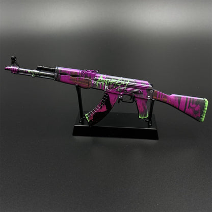Tiny CS2 AK47 Neon Revolution Gun Miniature Metal Replica For Display