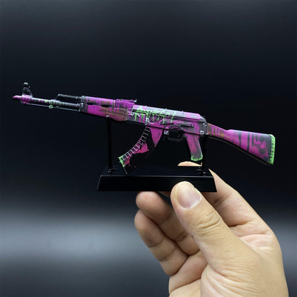 Tiny CS2 AK47 Neon Revolution Gun Miniature Metal Replica For Display