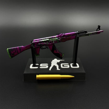 Tiny CS2 AK47 Neon Revolution Gun Miniature Metal Replica For Display