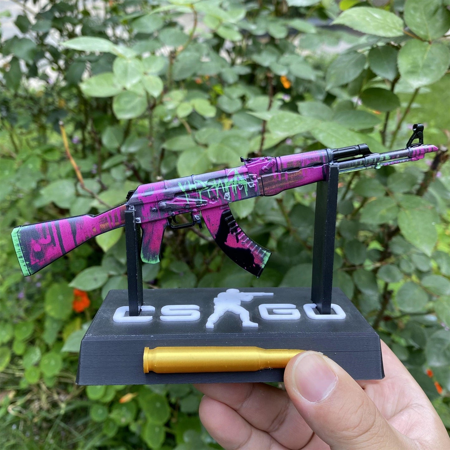 Tiny CS2 AK47 Neon Revolution Gun Miniature Metal Replica For Display