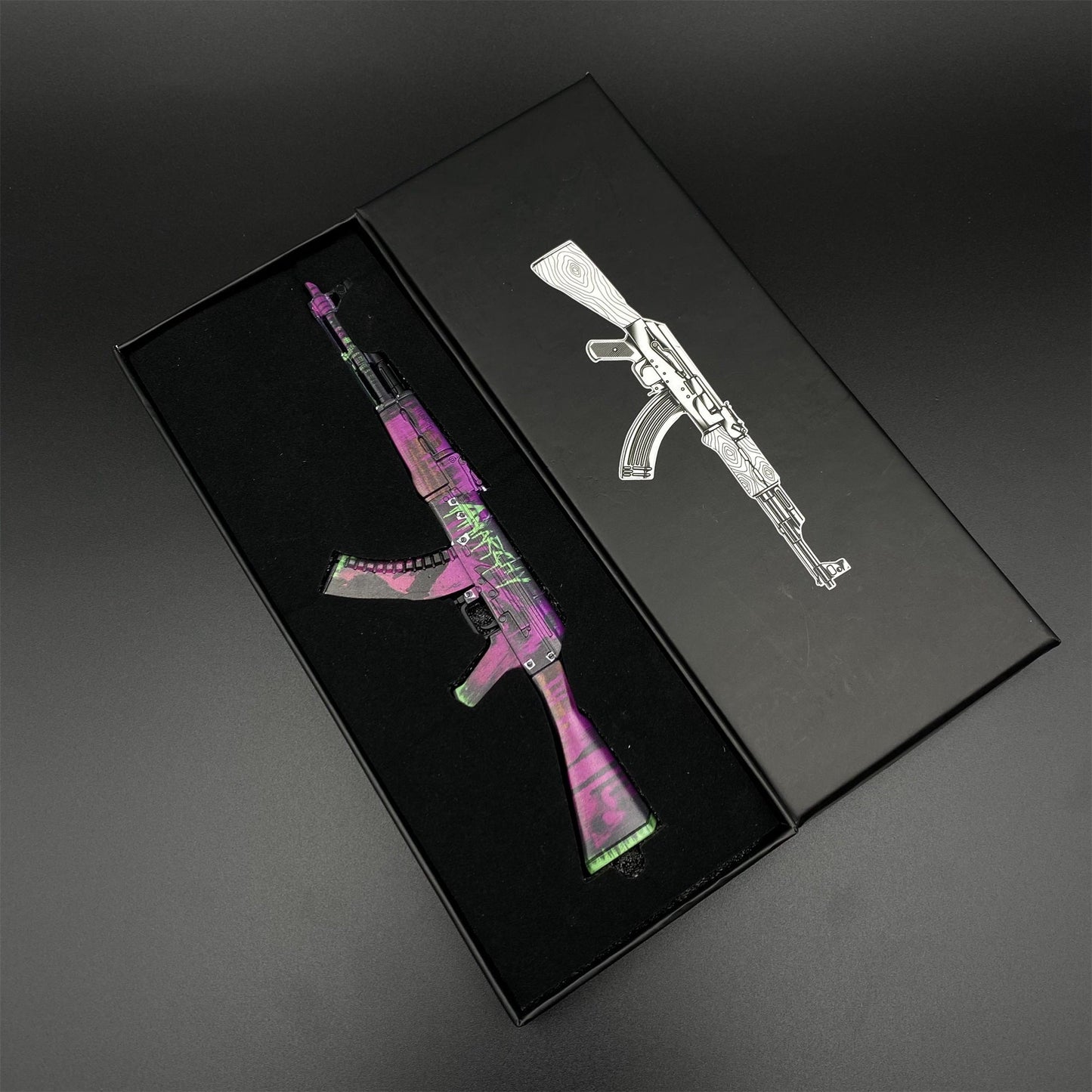Tiny CS2 AK47 Neon Revolution Gun Miniature Metal Replica For Display