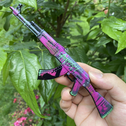 Tiny CS2 AK47 Neon Revolution Gun Miniature Metal Replica For Display
