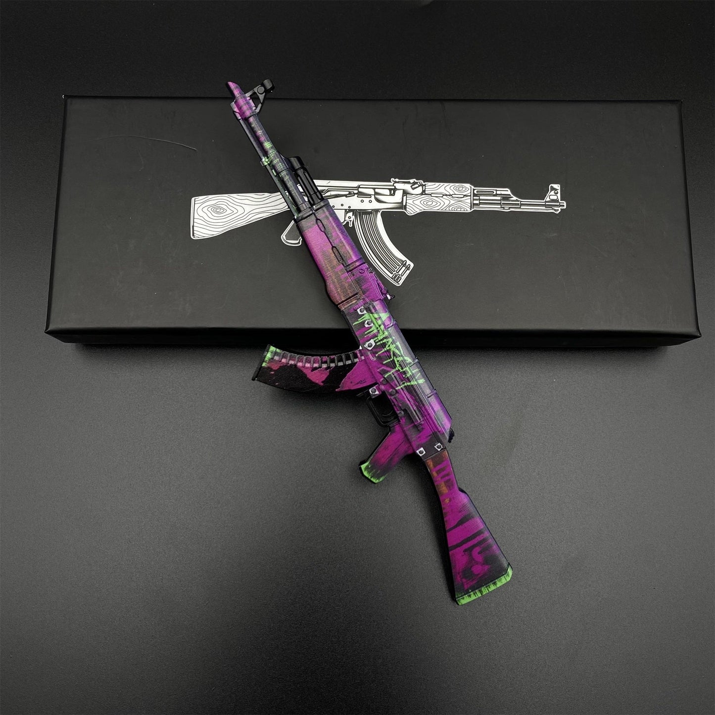 Tiny CS2 AK47 Neon Revolution Gun Miniature Metal Replica For Display