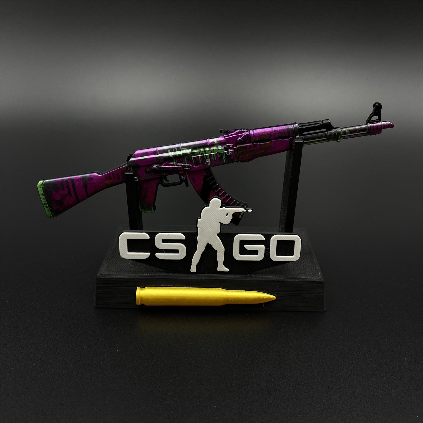 Tiny CS2 AK47 Neon Revolution Gun Miniature Metal Replica For Display