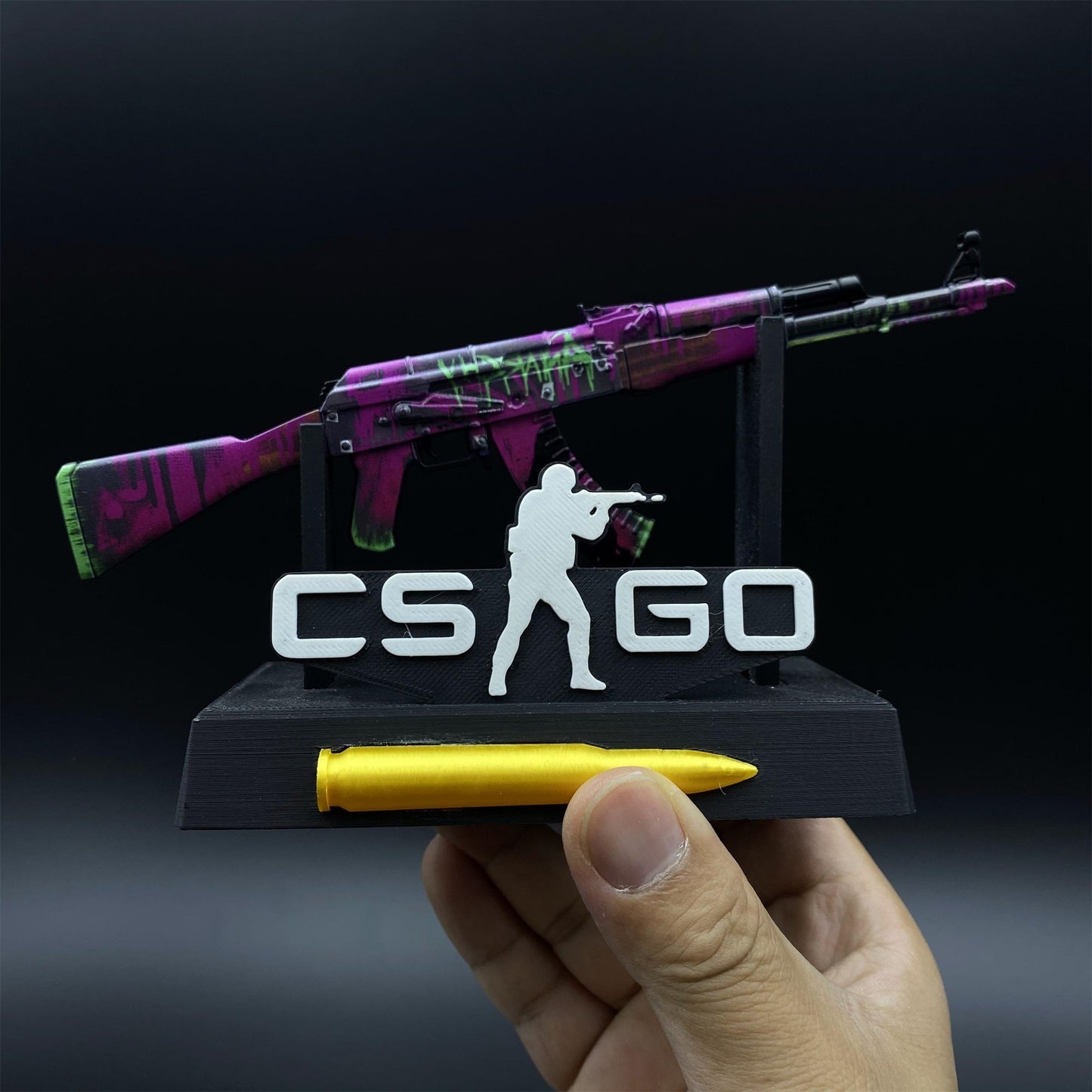 Tiny CS2 AK47 Neon Revolution Gun Miniature Metal Replica For Display