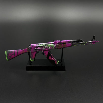 Tiny CS2 AK47 Neon Revolution Gun Miniature Metal Replica For Display