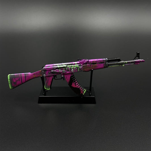 Tiny CS2 AK47 Neon Revolution Gun Miniature Metal Replica For Display